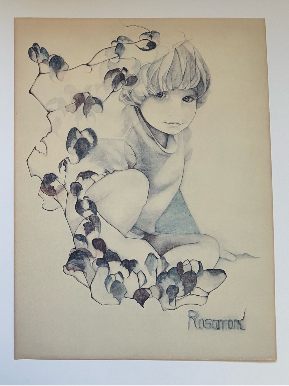 Garden Child by Christine Rosamond 16 x 12 Lithograph Print